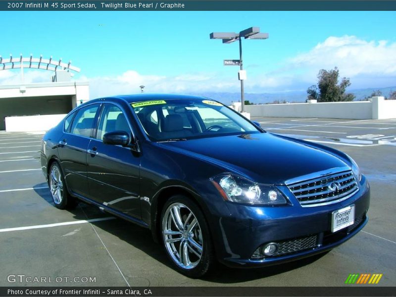 Twilight Blue Pearl / Graphite 2007 Infiniti M 45 Sport Sedan