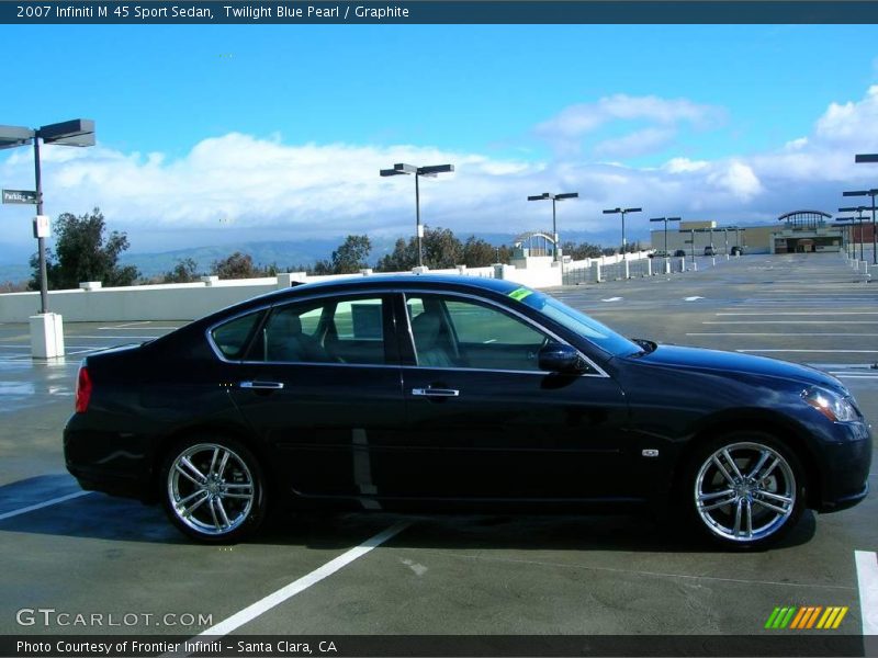 Twilight Blue Pearl / Graphite 2007 Infiniti M 45 Sport Sedan
