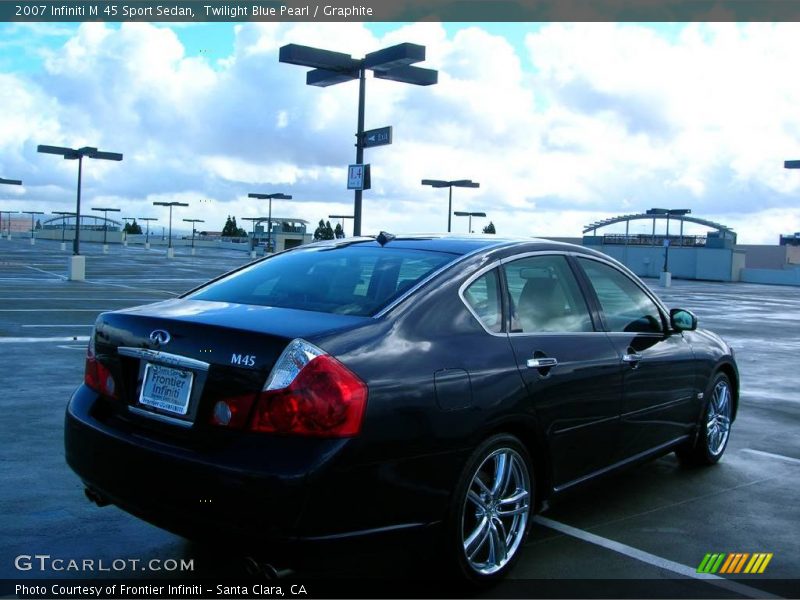 Twilight Blue Pearl / Graphite 2007 Infiniti M 45 Sport Sedan