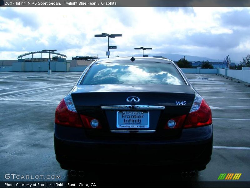 Twilight Blue Pearl / Graphite 2007 Infiniti M 45 Sport Sedan