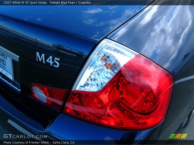 Twilight Blue Pearl / Graphite 2007 Infiniti M 45 Sport Sedan