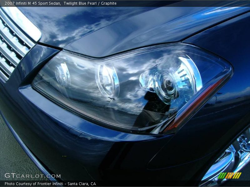 Twilight Blue Pearl / Graphite 2007 Infiniti M 45 Sport Sedan