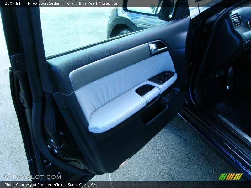 Twilight Blue Pearl / Graphite 2007 Infiniti M 45 Sport Sedan