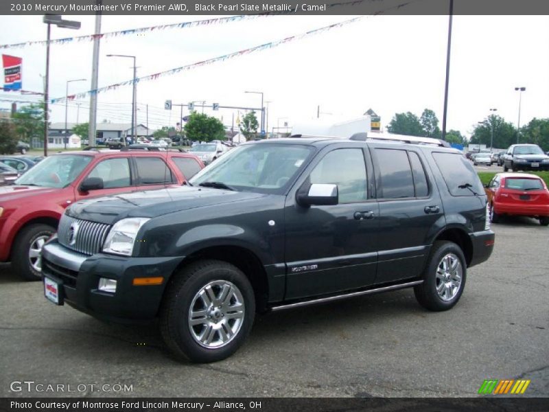 Black Pearl Slate Metallic / Camel 2010 Mercury Mountaineer V6 Premier AWD