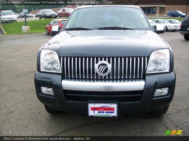 Black Pearl Slate Metallic / Camel 2010 Mercury Mountaineer V6 Premier AWD