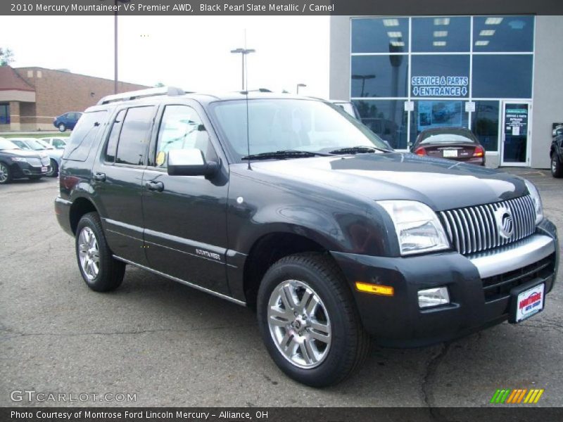 Black Pearl Slate Metallic / Camel 2010 Mercury Mountaineer V6 Premier AWD