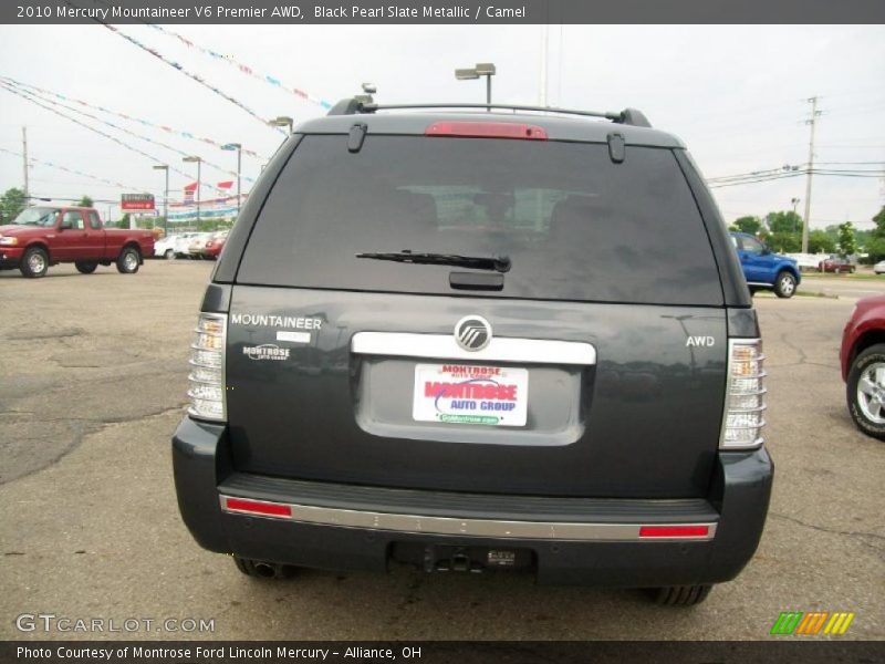 Black Pearl Slate Metallic / Camel 2010 Mercury Mountaineer V6 Premier AWD
