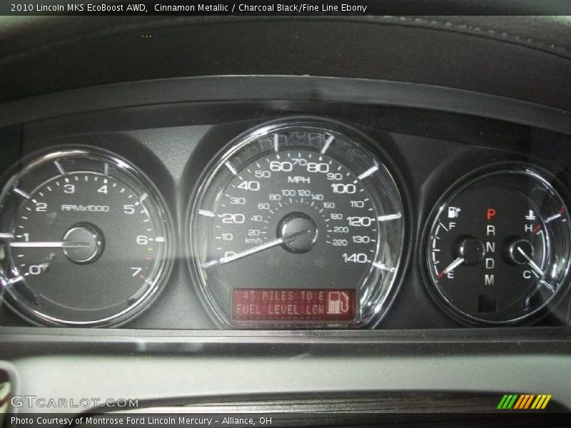 Cinnamon Metallic / Charcoal Black/Fine Line Ebony 2010 Lincoln MKS EcoBoost AWD