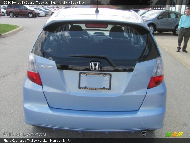 Tidewater Blue Metallic / Sport Black 2010 Honda Fit Sport