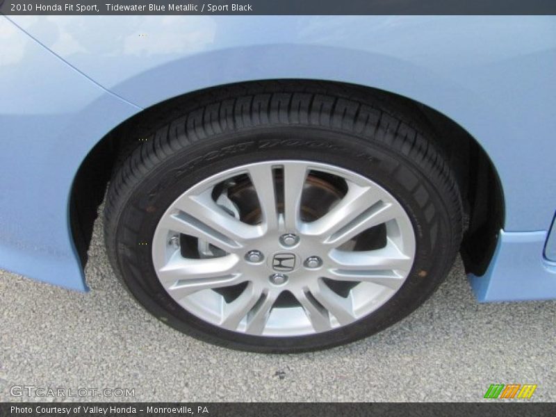 Tidewater Blue Metallic / Sport Black 2010 Honda Fit Sport