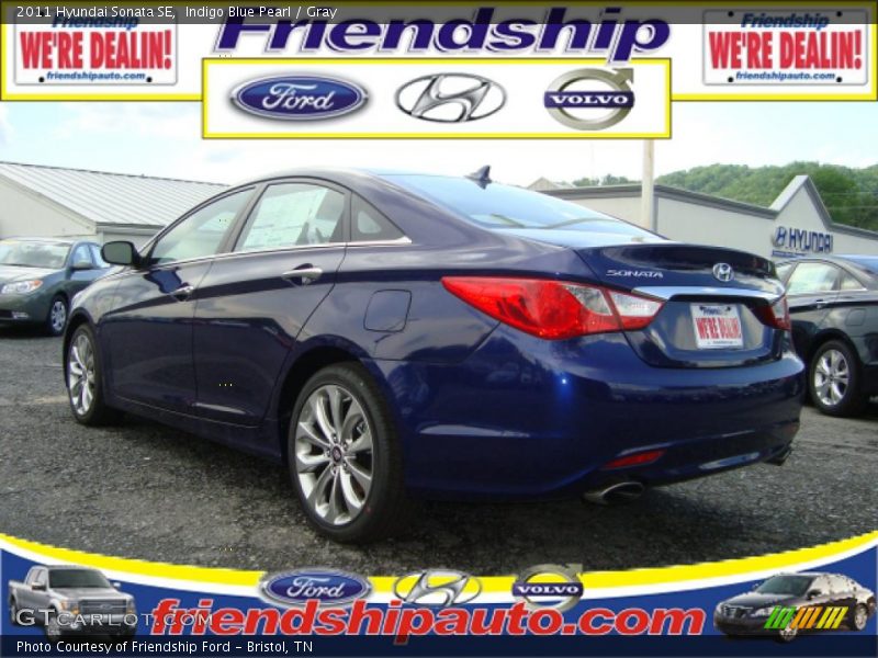 Indigo Blue Pearl / Gray 2011 Hyundai Sonata SE