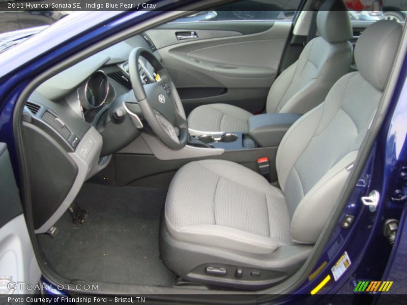 Indigo Blue Pearl / Gray 2011 Hyundai Sonata SE