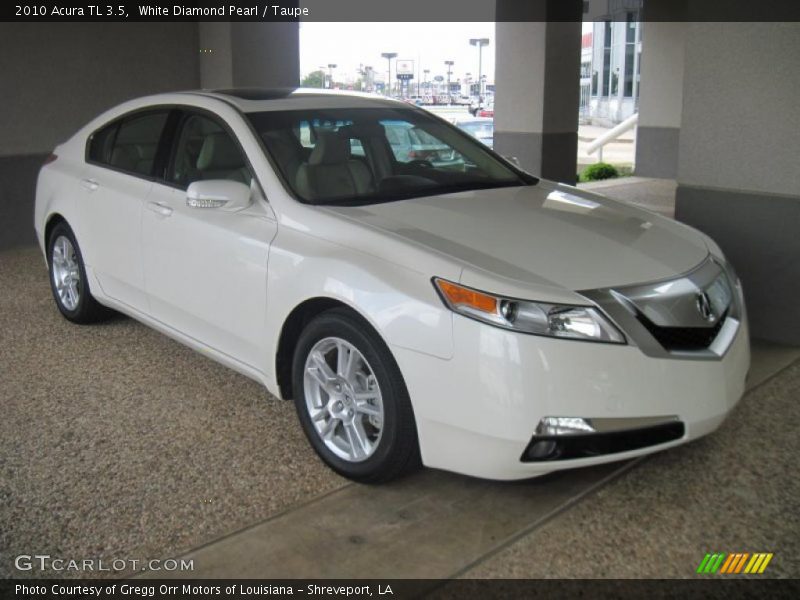 White Diamond Pearl / Taupe 2010 Acura TL 3.5