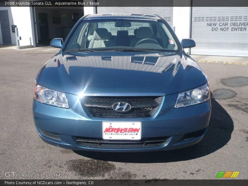 Aquamarine Blue / Beige 2008 Hyundai Sonata GLS