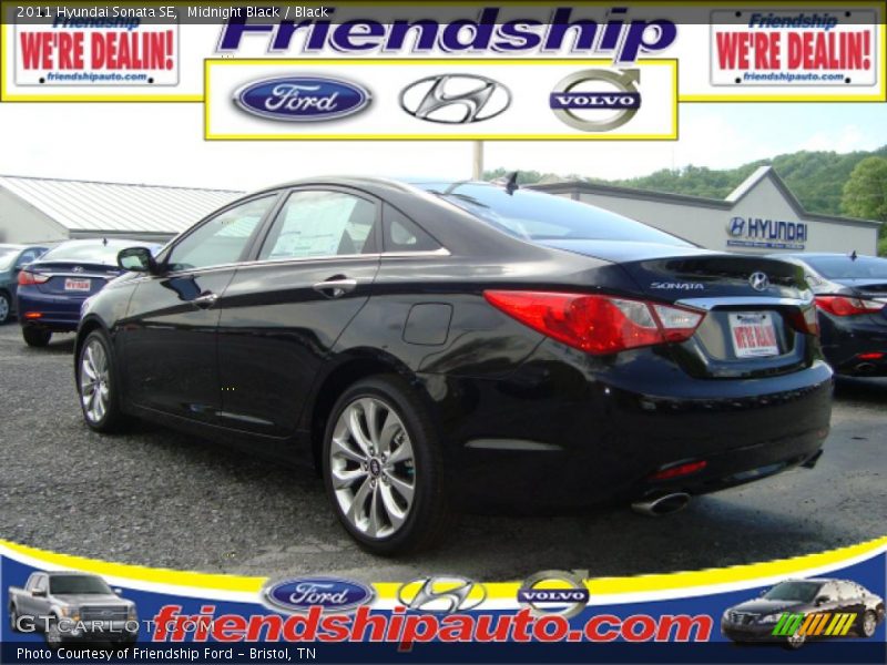 Midnight Black / Black 2011 Hyundai Sonata SE