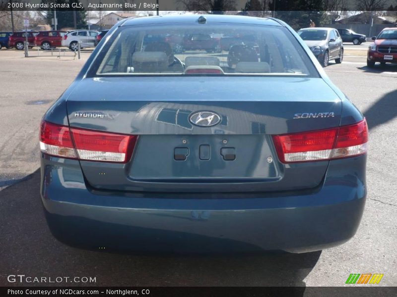 Aquamarine Blue / Beige 2008 Hyundai Sonata GLS