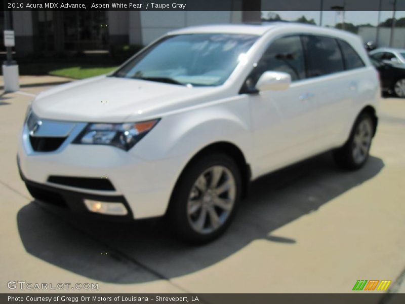 Aspen White Pearl / Taupe Gray 2010 Acura MDX Advance