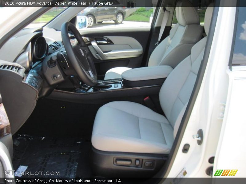 Aspen White Pearl / Taupe Gray 2010 Acura MDX Advance