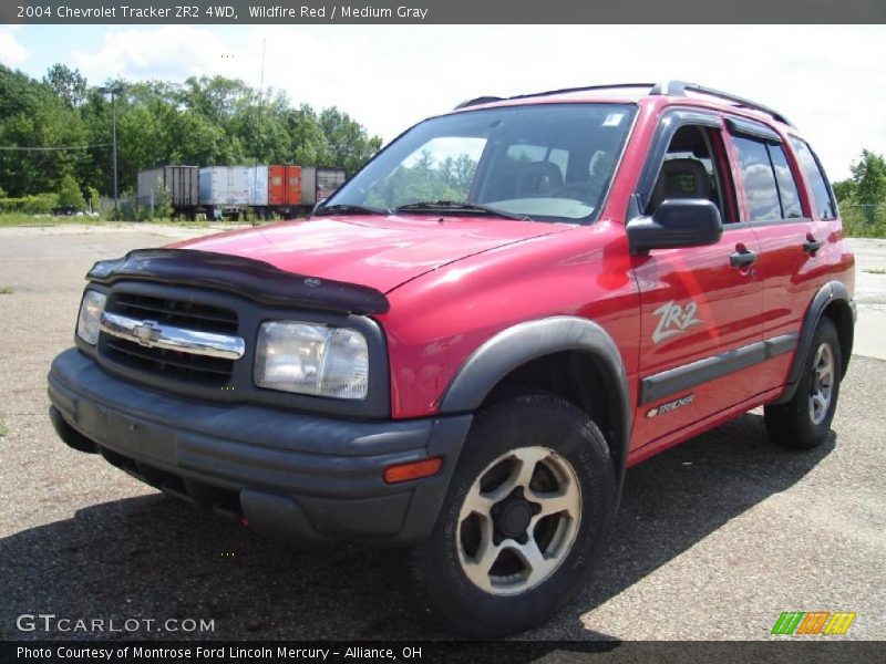 Wildfire Red / Medium Gray 2004 Chevrolet Tracker ZR2 4WD