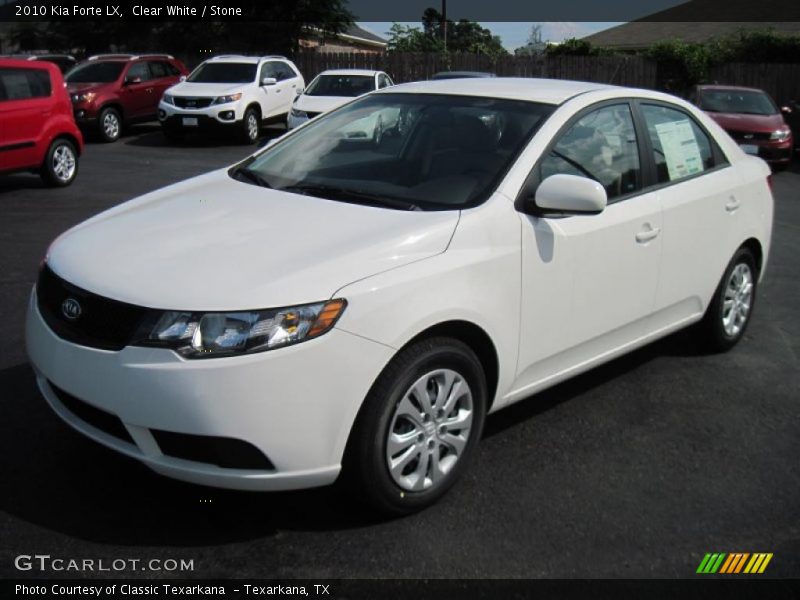 Clear White / Stone 2010 Kia Forte LX