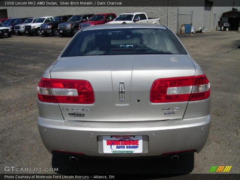 Silver Birch Metallic / Dark Charcoal 2008 Lincoln MKZ AWD Sedan