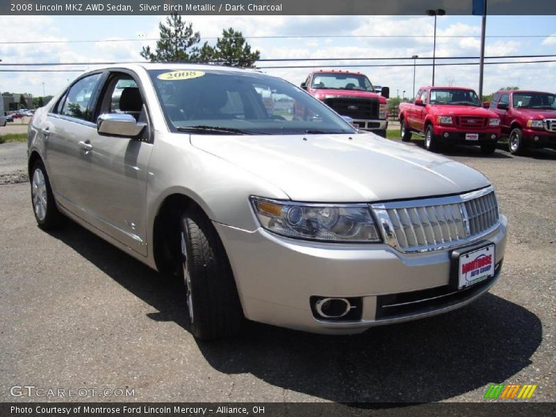 Silver Birch Metallic / Dark Charcoal 2008 Lincoln MKZ AWD Sedan