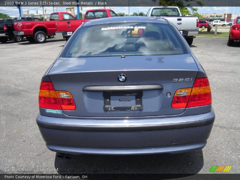 Steel Blue Metallic / Black 2003 BMW 3 Series 325i Sedan