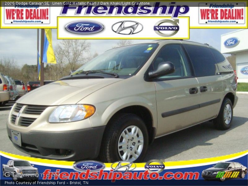 Linen Gold Metallic Pearl / Dark Khaki/Light Graystone 2006 Dodge Caravan SE
