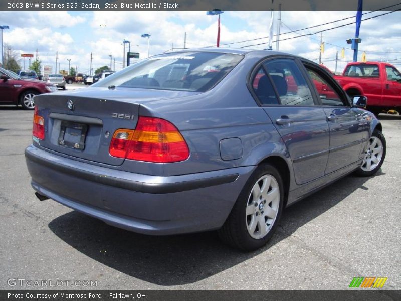 Steel Blue Metallic / Black 2003 BMW 3 Series 325i Sedan