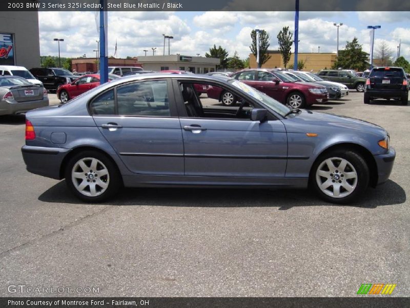 Steel Blue Metallic / Black 2003 BMW 3 Series 325i Sedan