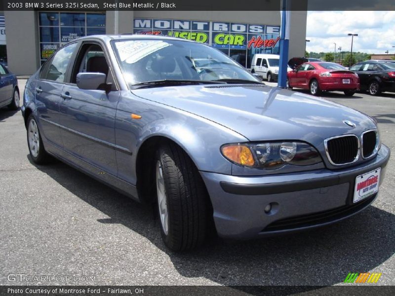 Steel Blue Metallic / Black 2003 BMW 3 Series 325i Sedan