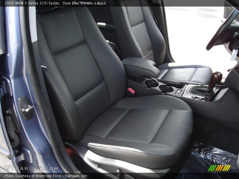 Steel Blue Metallic / Black 2003 BMW 3 Series 325i Sedan
