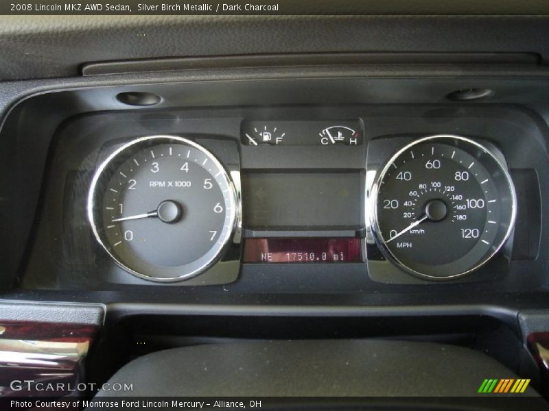 Silver Birch Metallic / Dark Charcoal 2008 Lincoln MKZ AWD Sedan