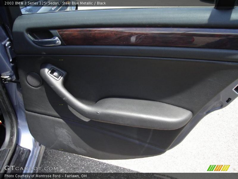 Steel Blue Metallic / Black 2003 BMW 3 Series 325i Sedan
