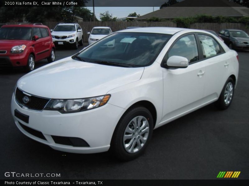 Clear White / Coffee 2010 Kia Forte EX