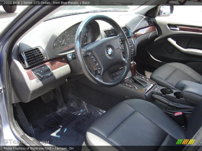 Steel Blue Metallic / Black 2003 BMW 3 Series 325i Sedan