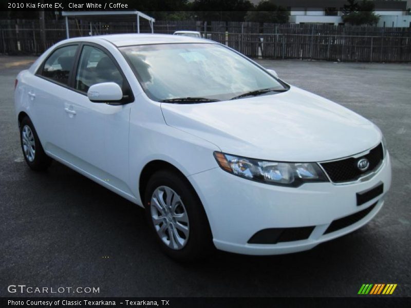 Clear White / Coffee 2010 Kia Forte EX