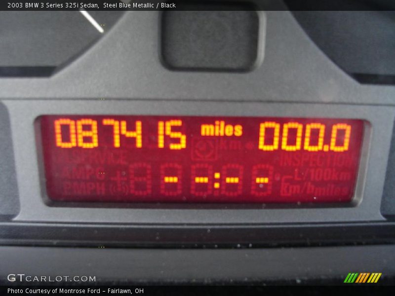 Steel Blue Metallic / Black 2003 BMW 3 Series 325i Sedan