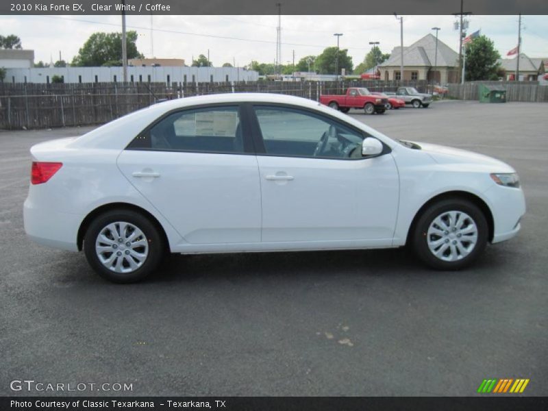 Clear White / Coffee 2010 Kia Forte EX