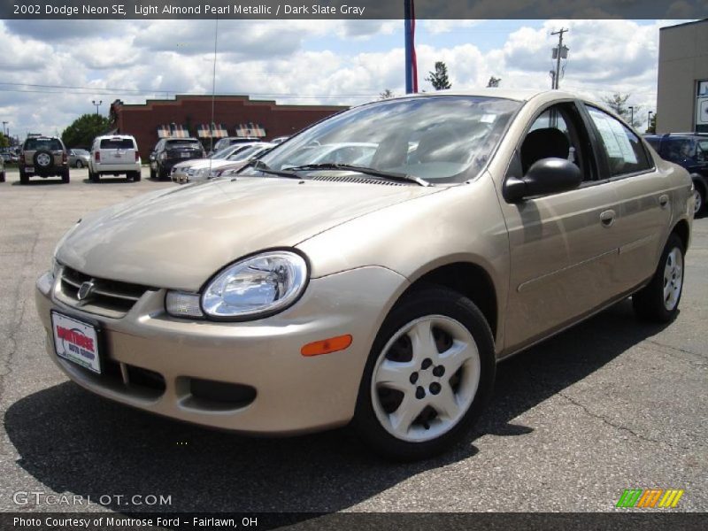 Light Almond Pearl Metallic / Dark Slate Gray 2002 Dodge Neon SE