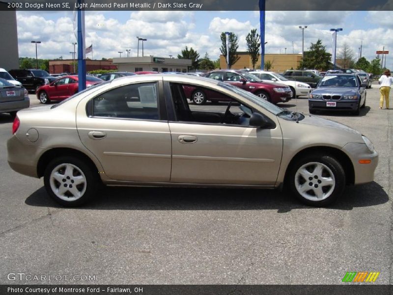 Light Almond Pearl Metallic / Dark Slate Gray 2002 Dodge Neon SE