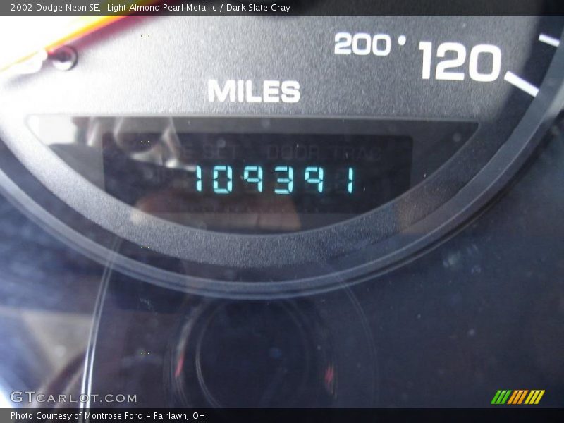 Light Almond Pearl Metallic / Dark Slate Gray 2002 Dodge Neon SE