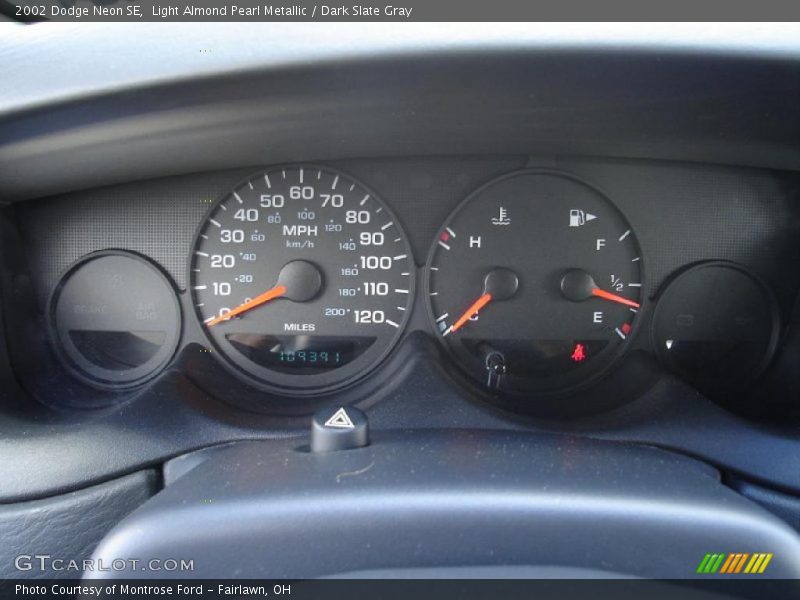 Light Almond Pearl Metallic / Dark Slate Gray 2002 Dodge Neon SE