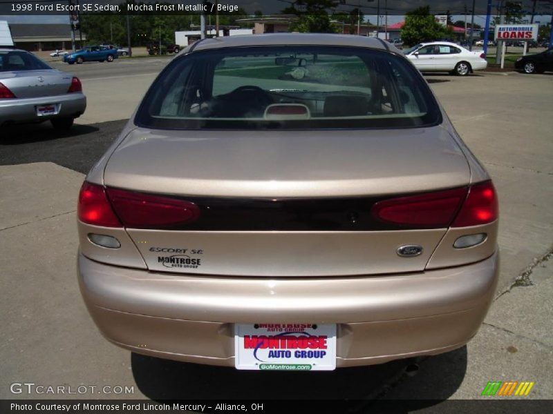 Mocha Frost Metallic / Beige 1998 Ford Escort SE Sedan