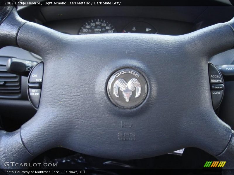 Light Almond Pearl Metallic / Dark Slate Gray 2002 Dodge Neon SE