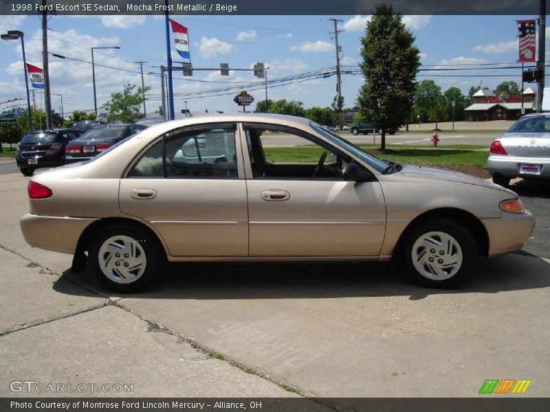Mocha Frost Metallic / Beige 1998 Ford Escort SE Sedan