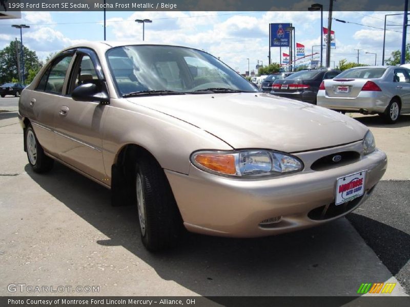 Mocha Frost Metallic / Beige 1998 Ford Escort SE Sedan