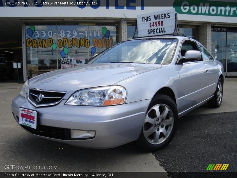 Satin Silver Metallic / Ebony Black 2001 Acura CL 3.2