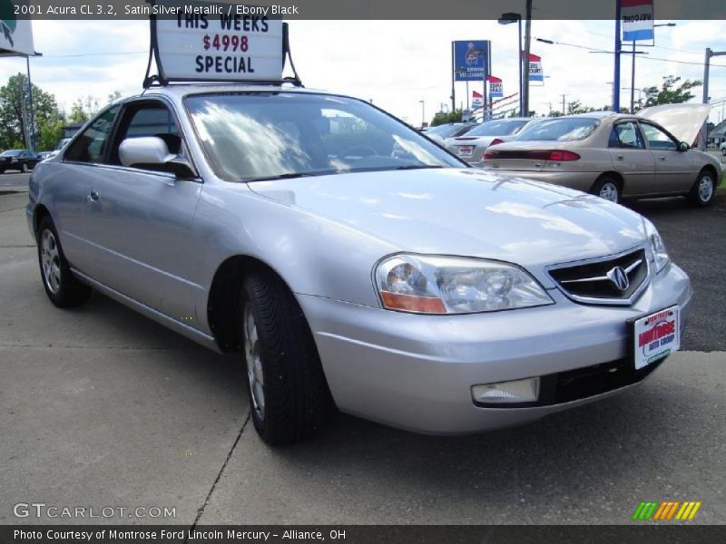 Satin Silver Metallic / Ebony Black 2001 Acura CL 3.2