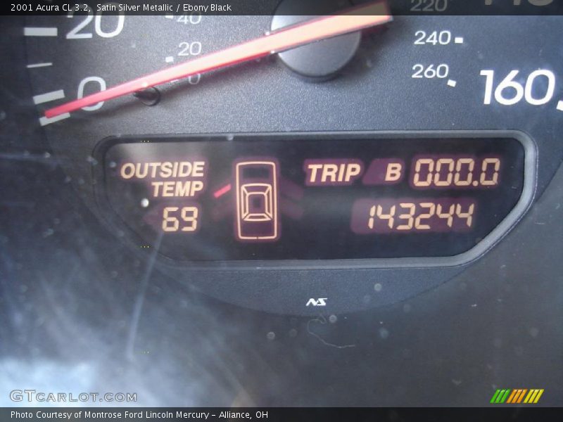 Satin Silver Metallic / Ebony Black 2001 Acura CL 3.2